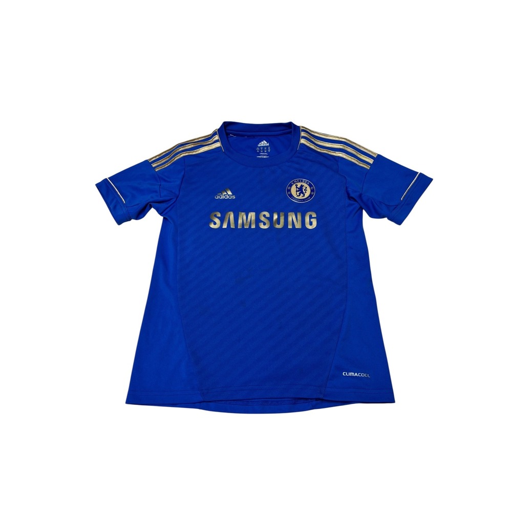 Adidas Chelsea FC 2012-13 Home Jersey Blue Gold Samsung Youth Medium ClimaCool